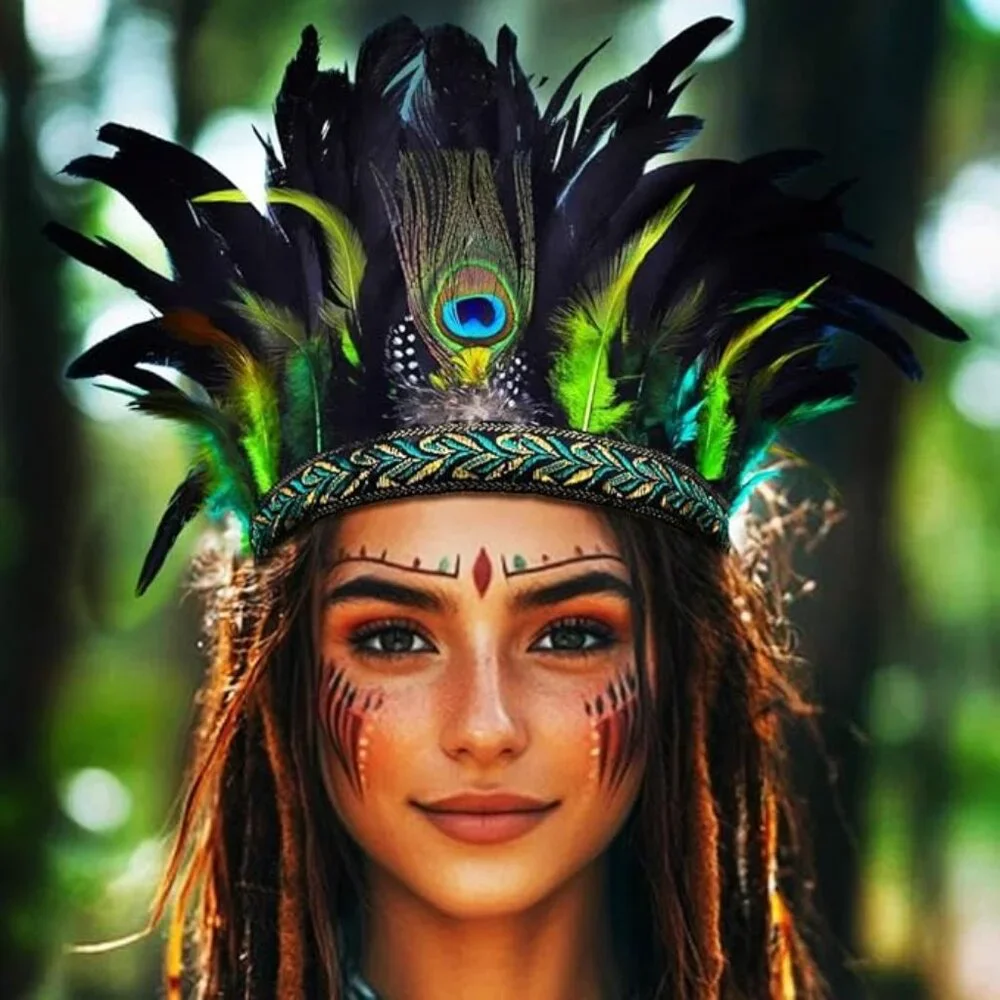 Peacock Feather Headband